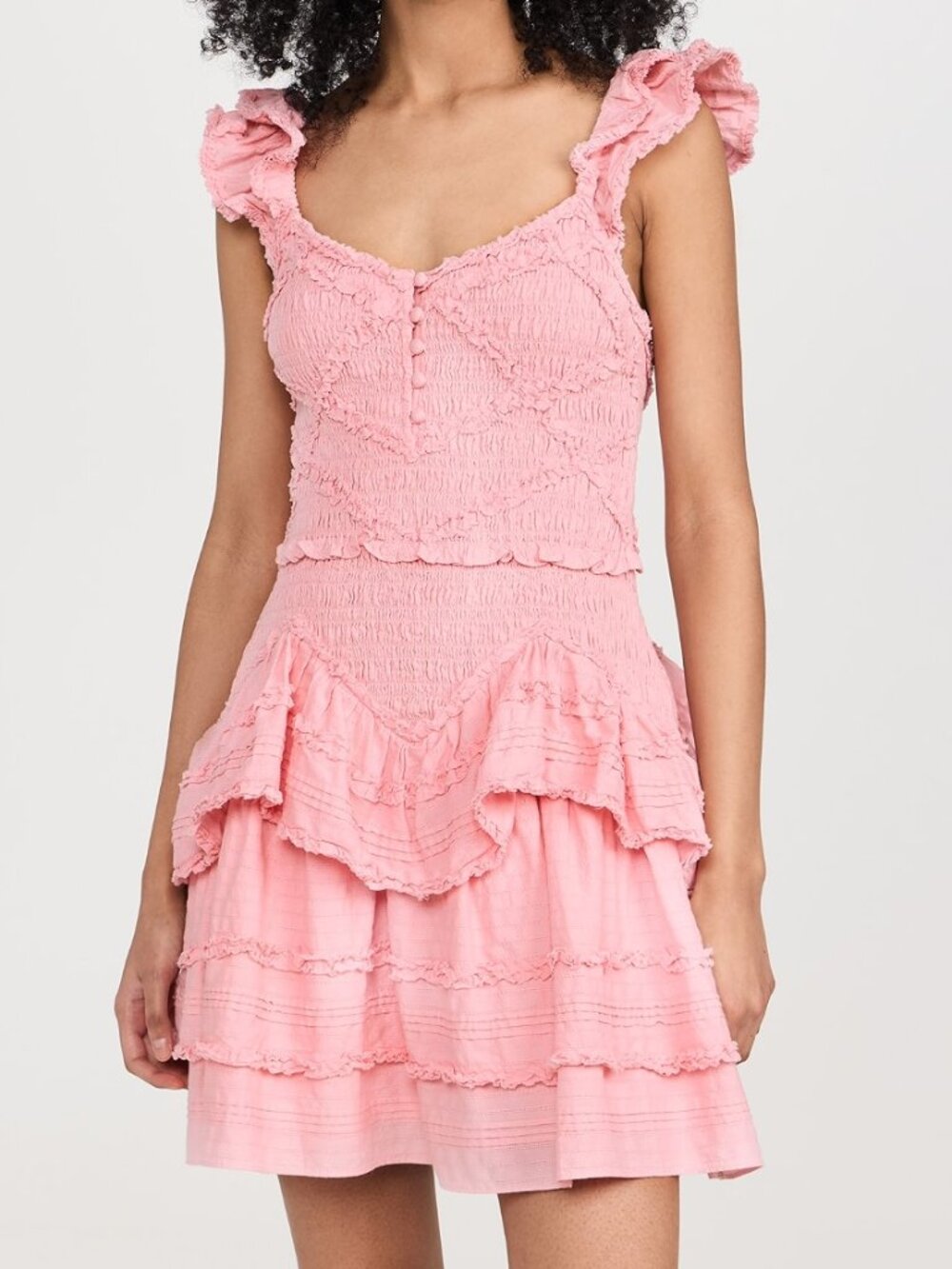 LoveShackFancy Marsinia Dress Bubblegum Pink
